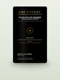 Tanzania Peaberry Rift Valley Coffee - 12 oz (340g) whole-bean coffee bag mockup